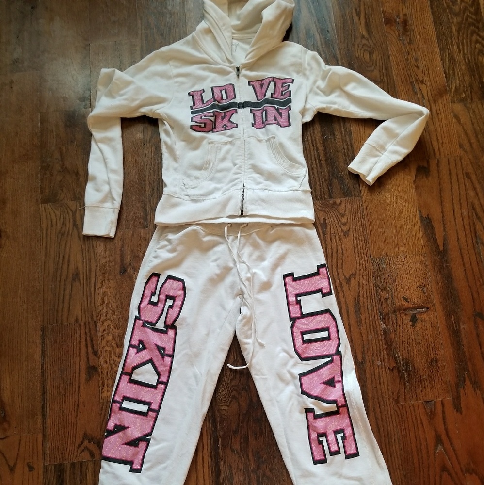 ***SOLD***Skin Industries sweat suit track love S